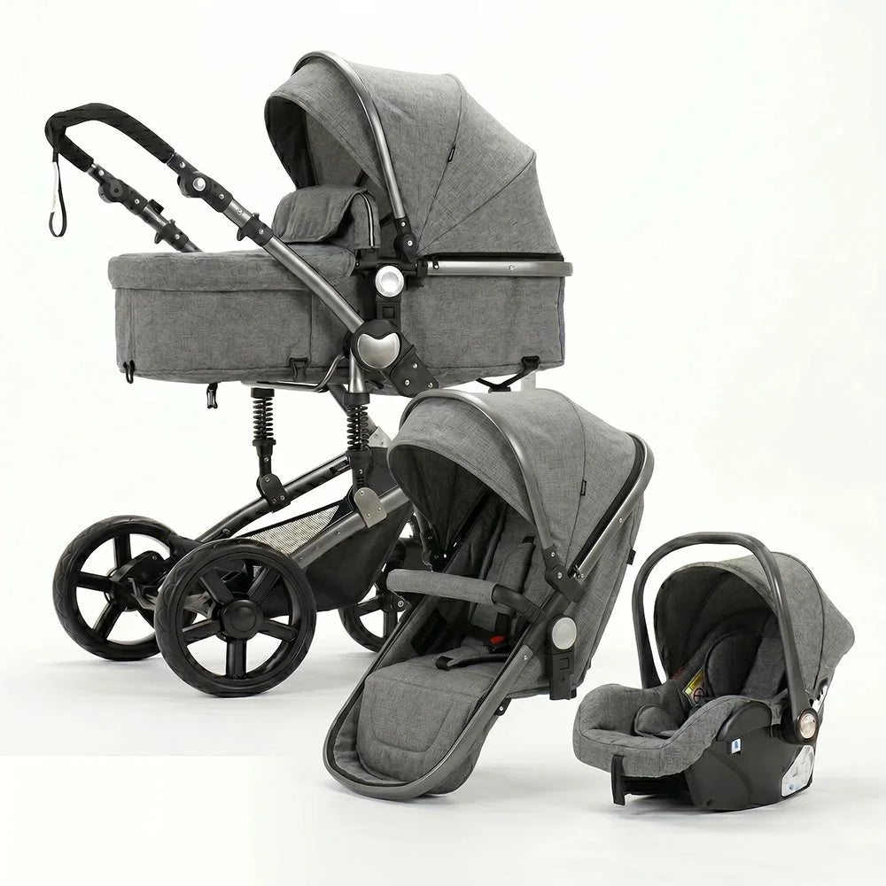 Strolla Confort - Poussette 3 en 1 Polyvalente avec Suspensions