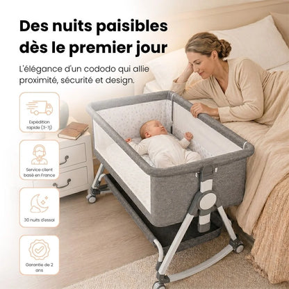 Cododo Initial – Lit Cododo Évolutif avec Roulettes 360°