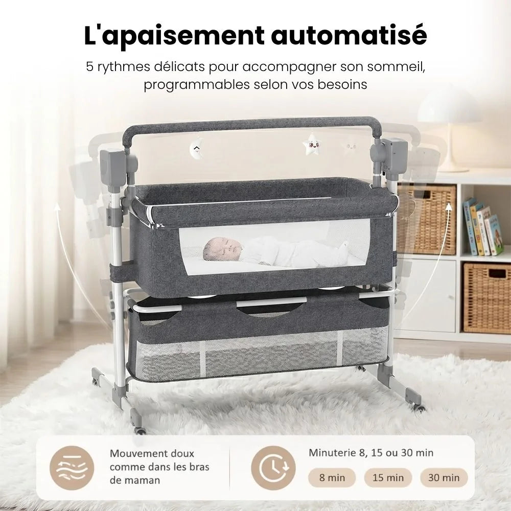 Cododo Prestige – Berceau Cododo Motorisé Bluetooth avec Balancement Automatique
