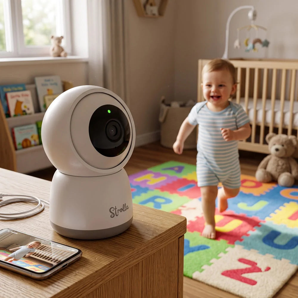 Babyphone Vidéo Double Caméra 1080P – Écran Divisé Sans WiFi