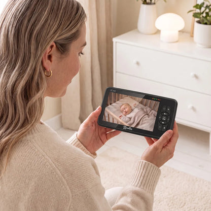 Babyphone Double Caméra Panoramique – Grand Écran 5" Sans WiFi