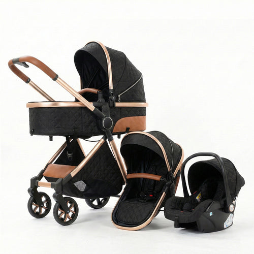 Poussette Bébé Trio 3 en 1 - Poussette, Landau et Siège Auto - Strolla
