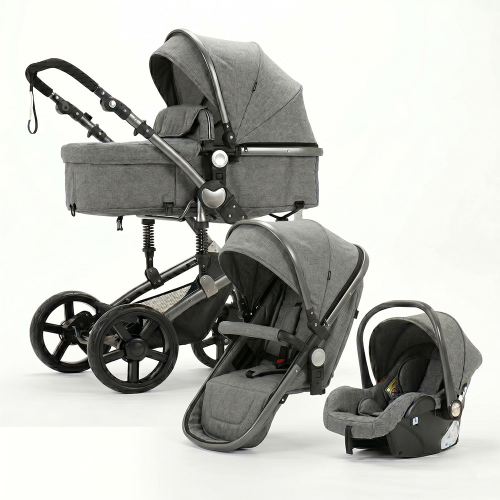 Strolla Confort - Poussette 3 en 1 Polyvalente avec Suspensions