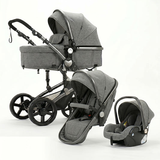 Strolla Confort - Poussette 3 en 1 Polyvalente avec Suspensions