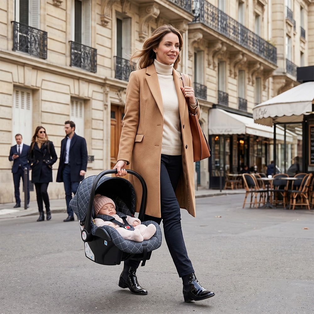 Strolla Prestige - Poussette 3 en 1 Luxe avec finitions similicuir